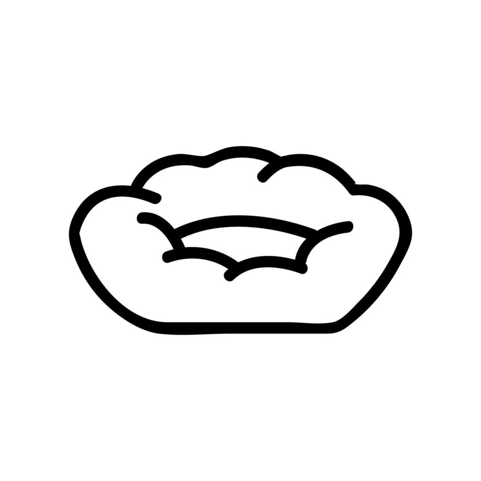 soft separate dog seat icon vector outline illustration
