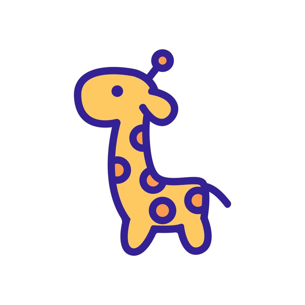 giraffe toy icon vector outline illustration