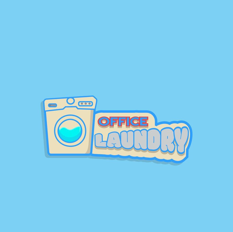 simple logo for laundry business. vector