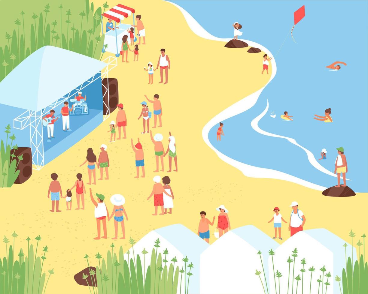 Holiday on the seashore vector