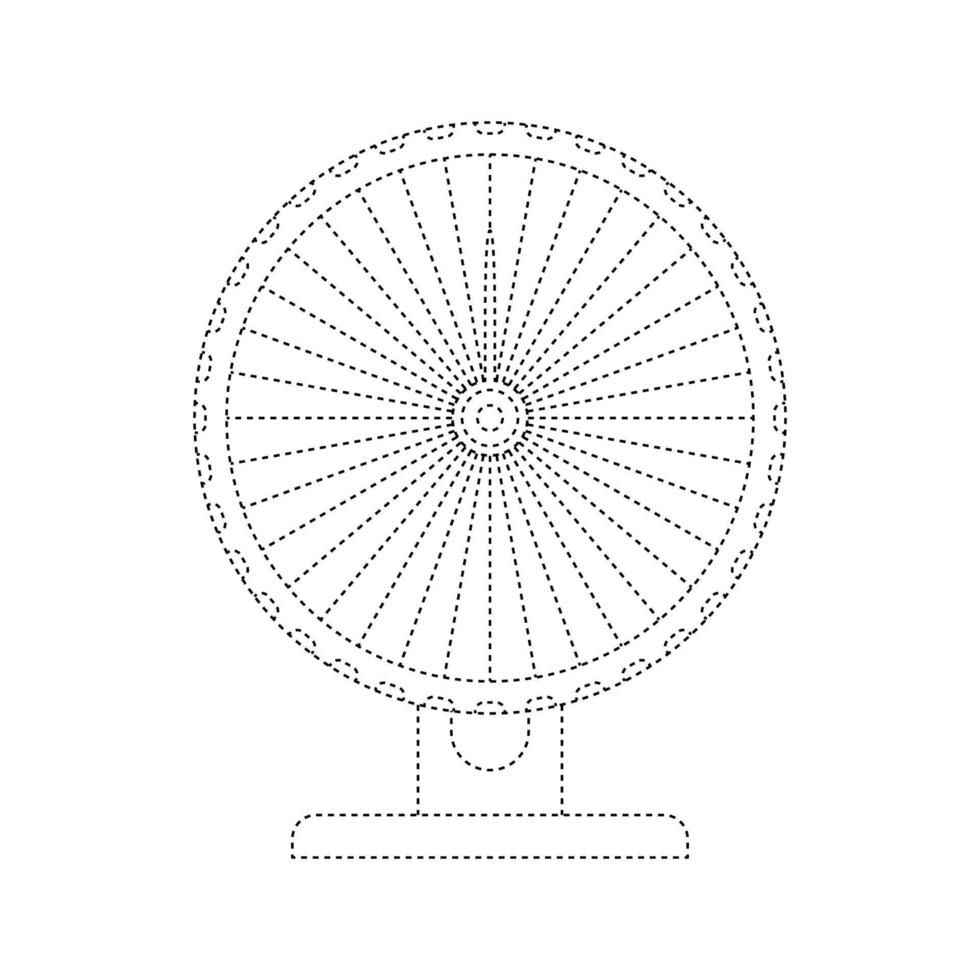 Fortune Wheel tracing worksheet for kids vector