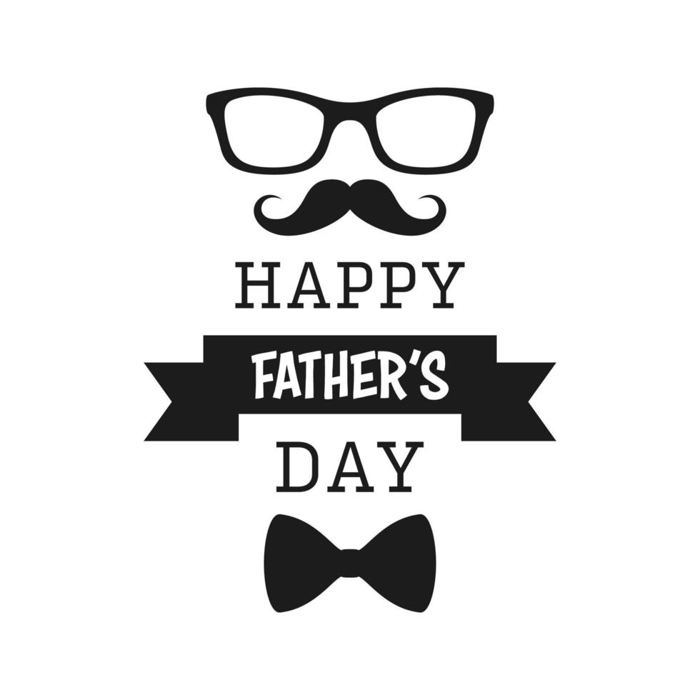 Happy Father's Day design on white background vector