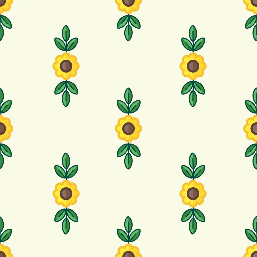 sun flower seamless pattern fit for background, textile and website vector