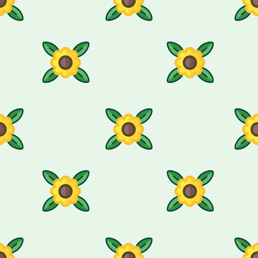 patrón sin costuras de flor de sol perfecto para fondo, textil y sitio web vector