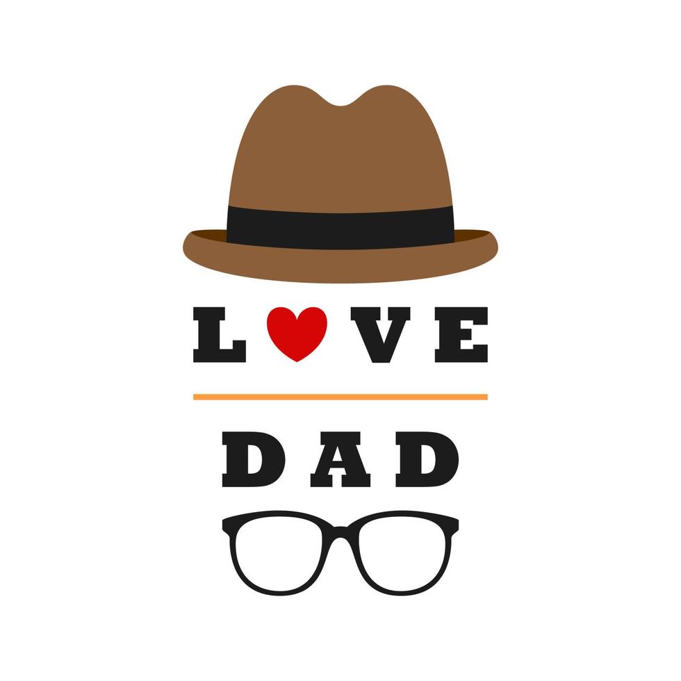 Happy Father's Day design on white background vector