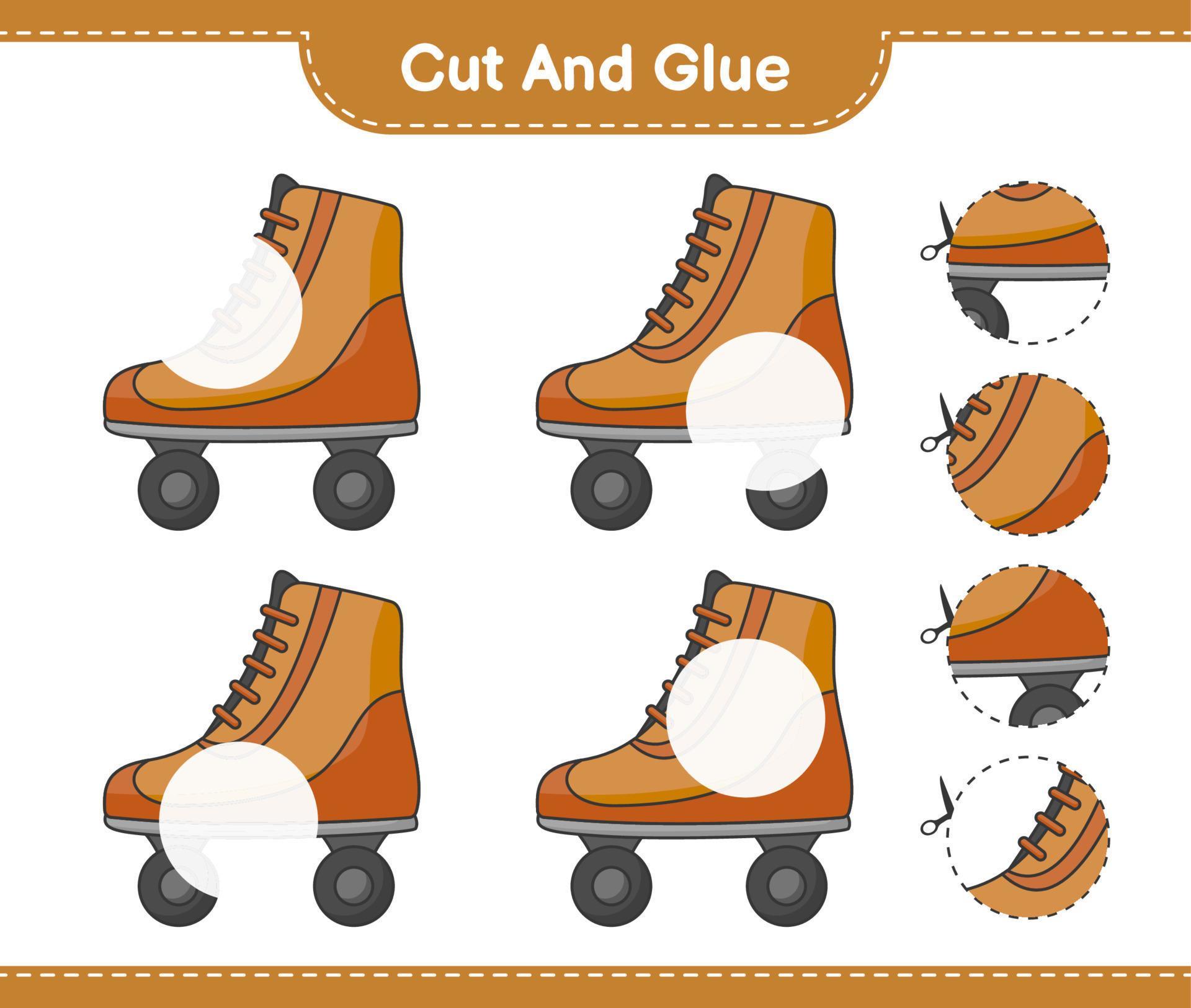 Cut and glue, cut parts of Roller Skate and glue them. Educational