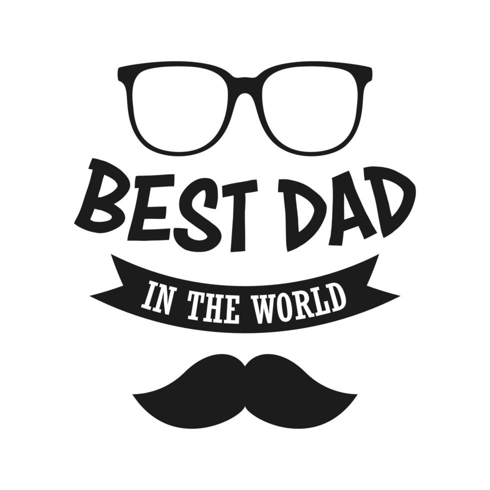 Happy Father's Day design on white background vector