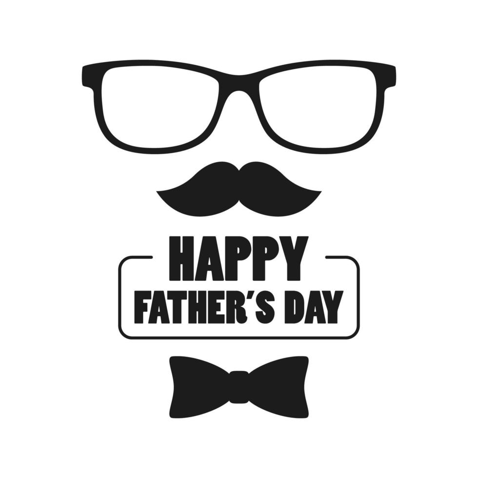 Happy Father's Day design on white background vector