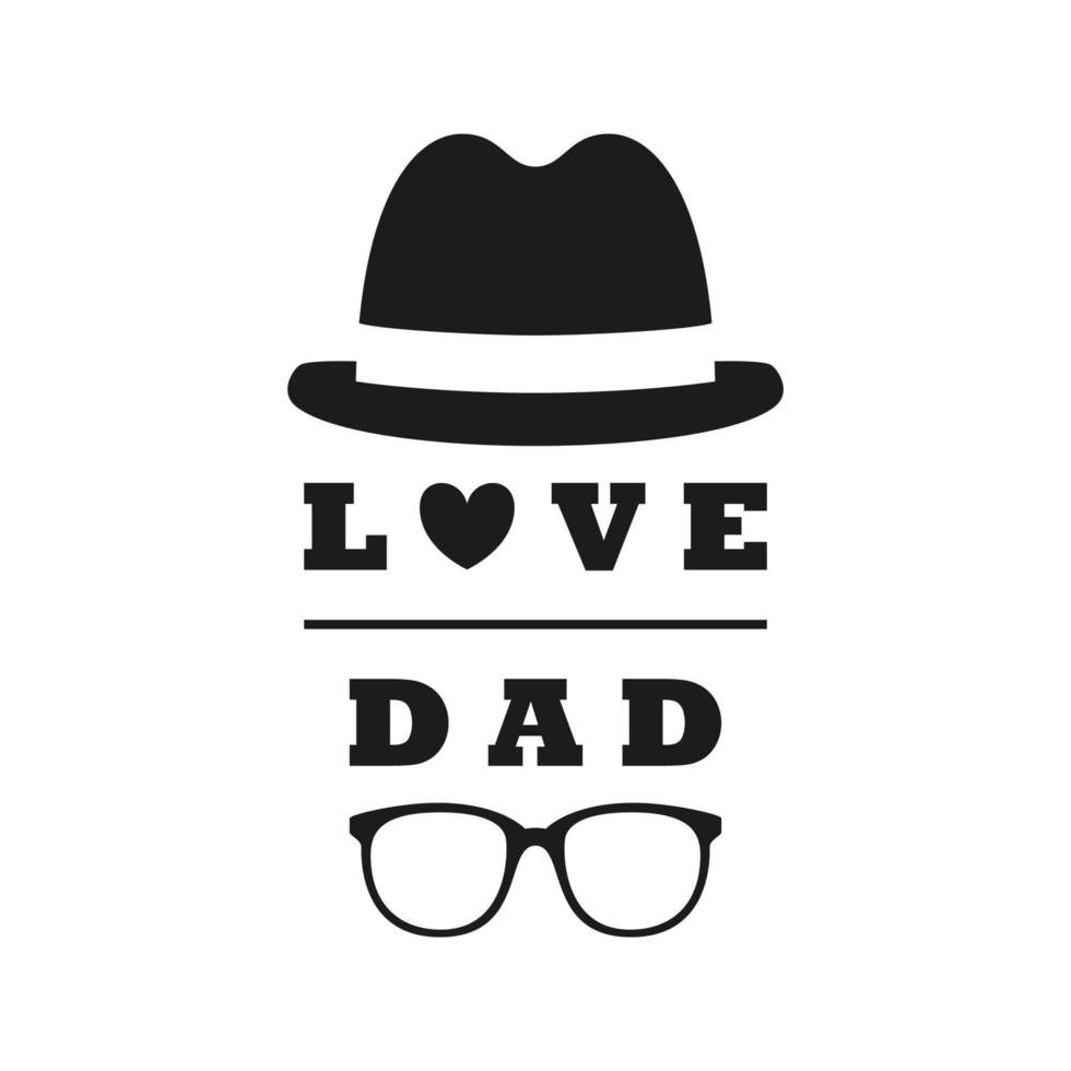 Happy Father's Day design on white background vector
