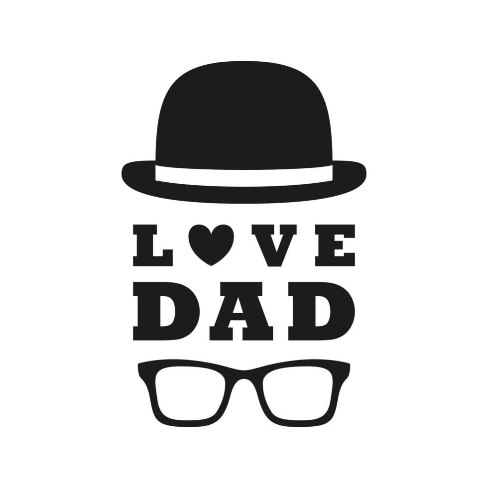 Happy Father's Day design on white background vector