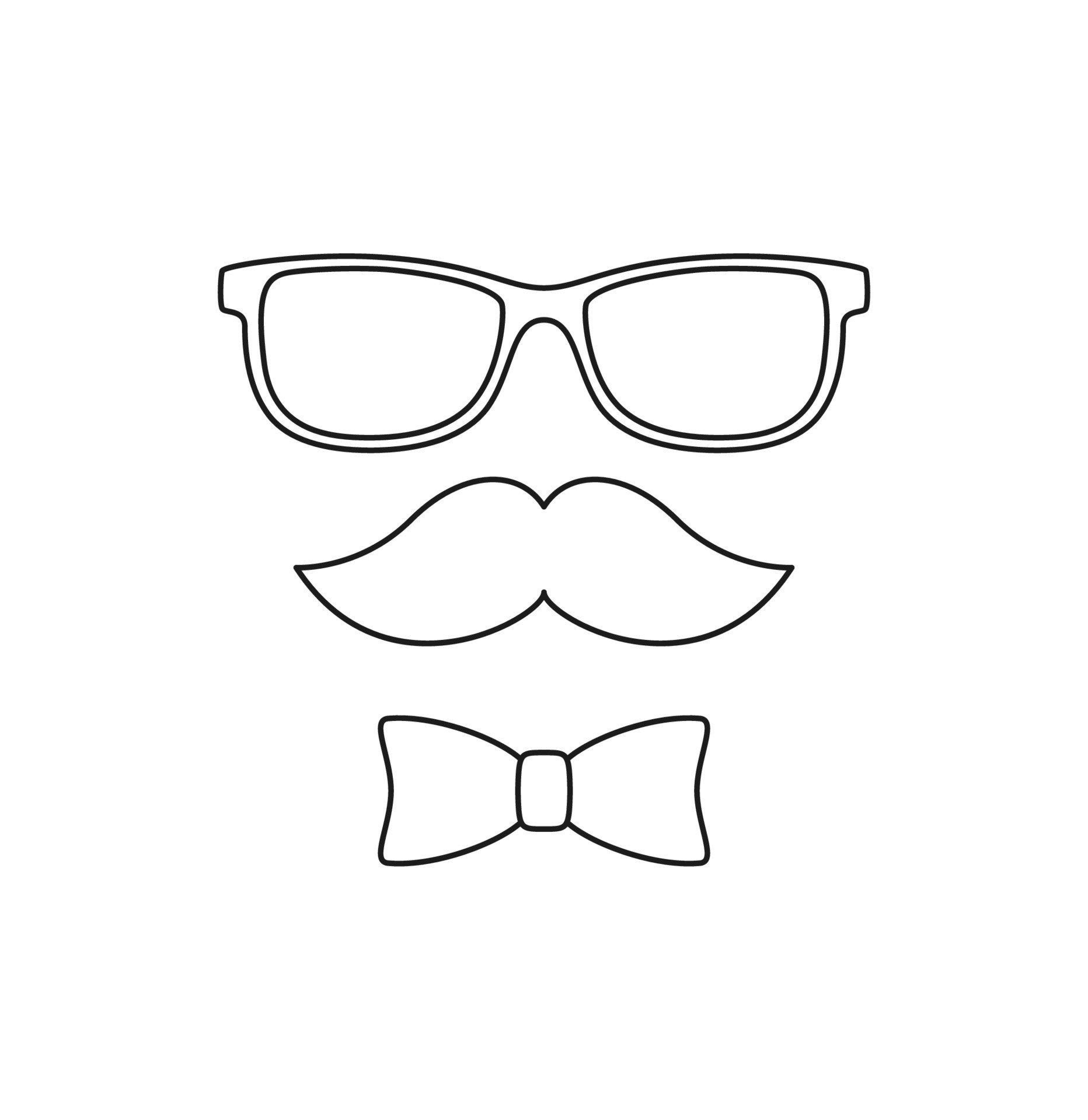 coloring-page-with-mustache-bow-tie-and-glasses-for-kids-9955411