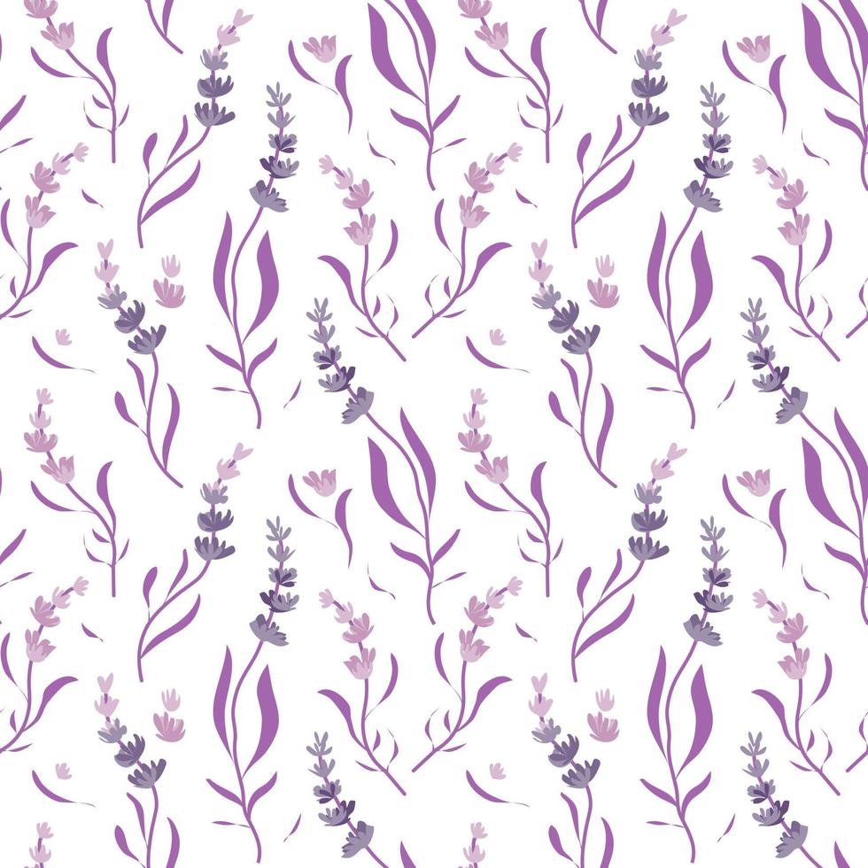 pattern floral witch flowers of lavender vector