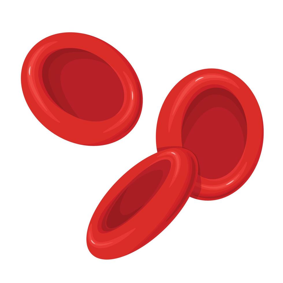 Hemoglobin. Flowing red blood cells, erythrocyte. Health care concept. vector