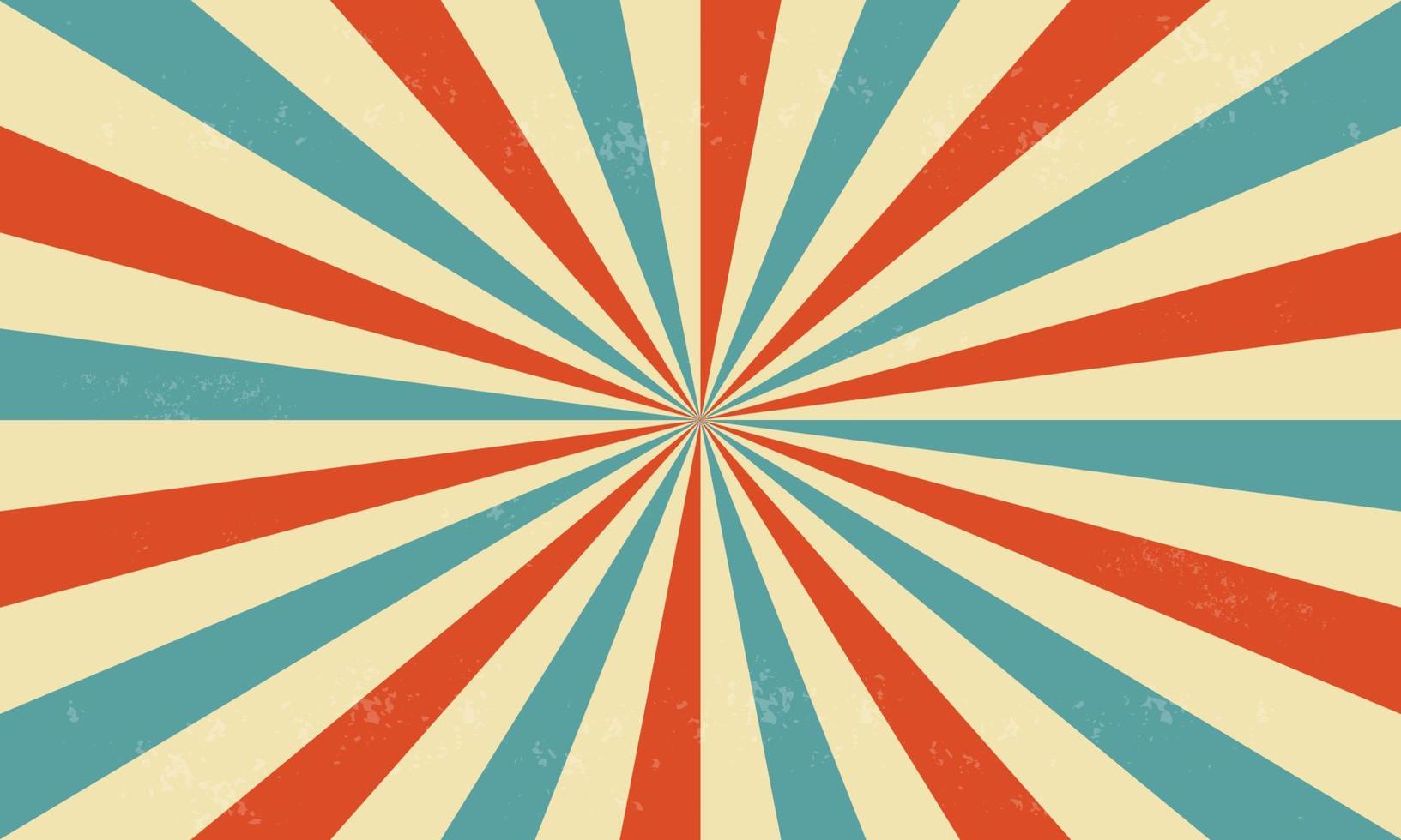 Retro circus background with rays or stripes in the center. Sunburst. vector