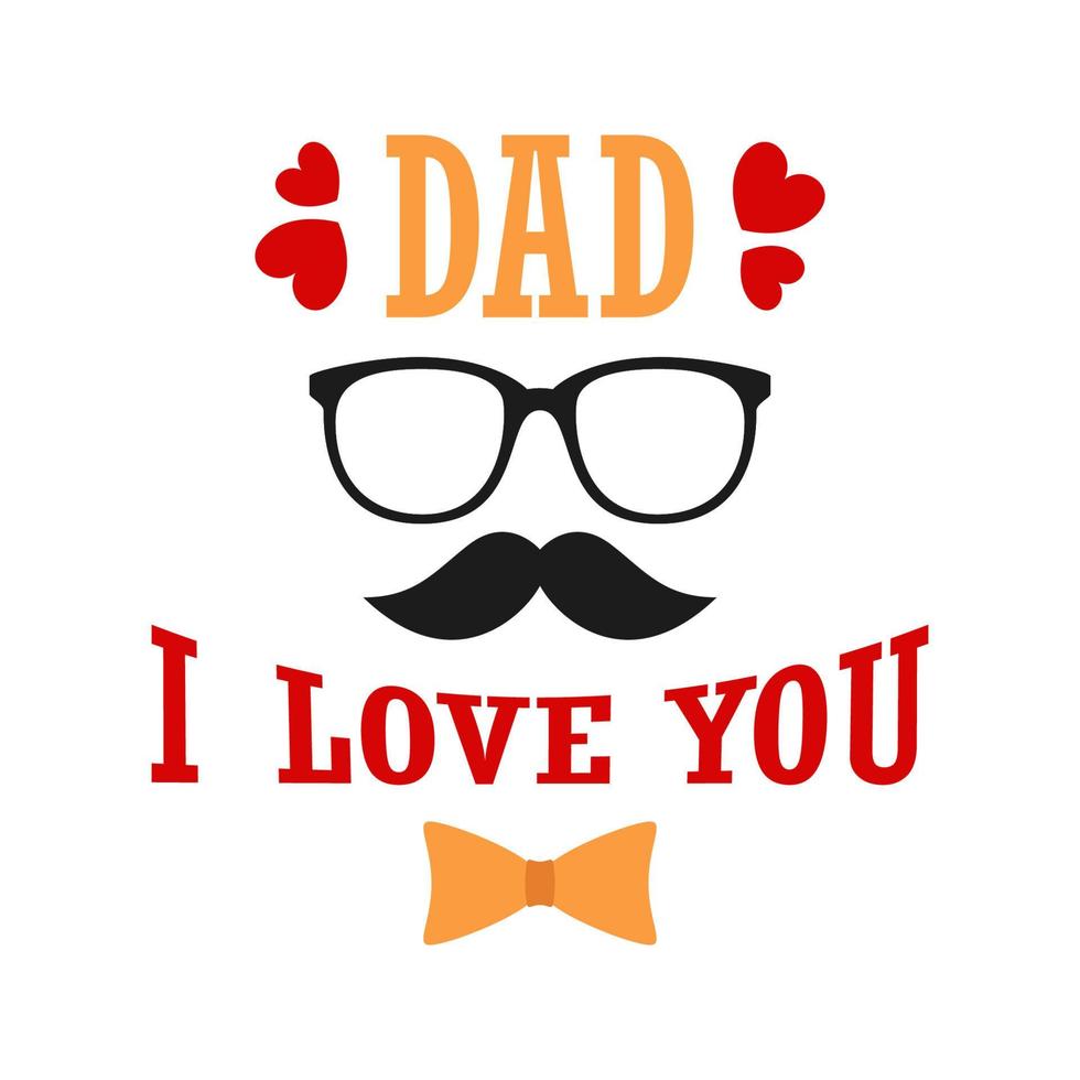 Happy Father's Day design on white background vector