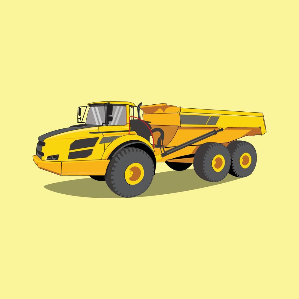 Rear Tipping Dumper Truck illustration vector