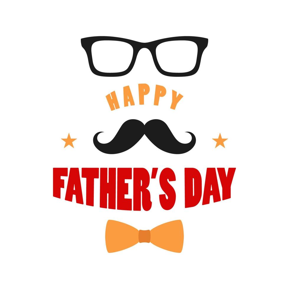 Happy Father's Day design on white background vector