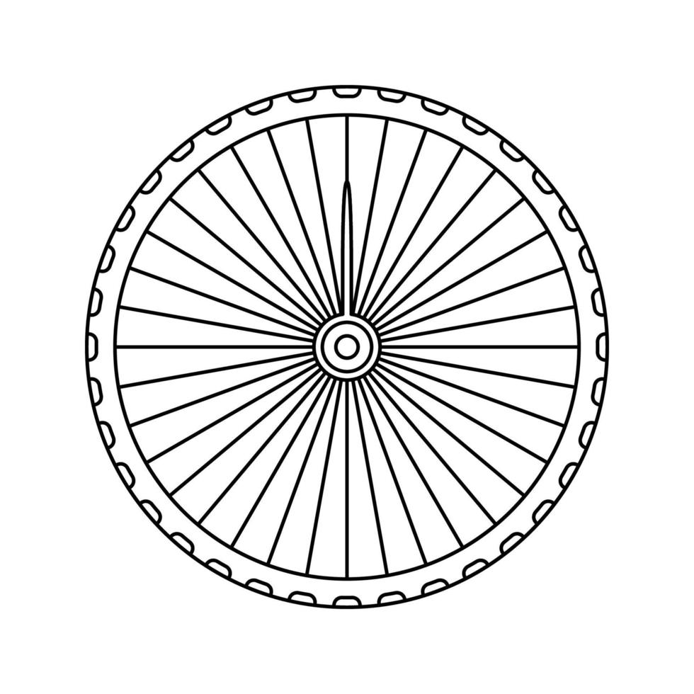 Coloring page with Fortune Wheel for kids vector