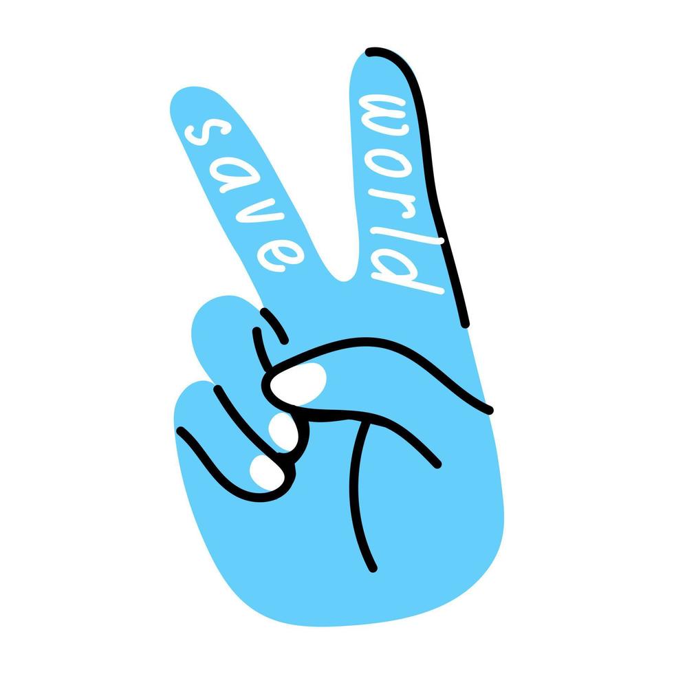 An icon of victory flat design vector