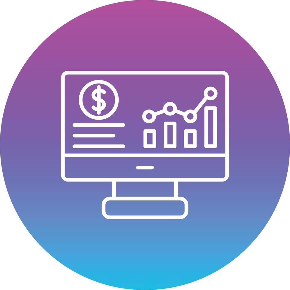 Revenue Gradient Circle Line Inverted Icon 9957372 Vector Art at Vecteezy