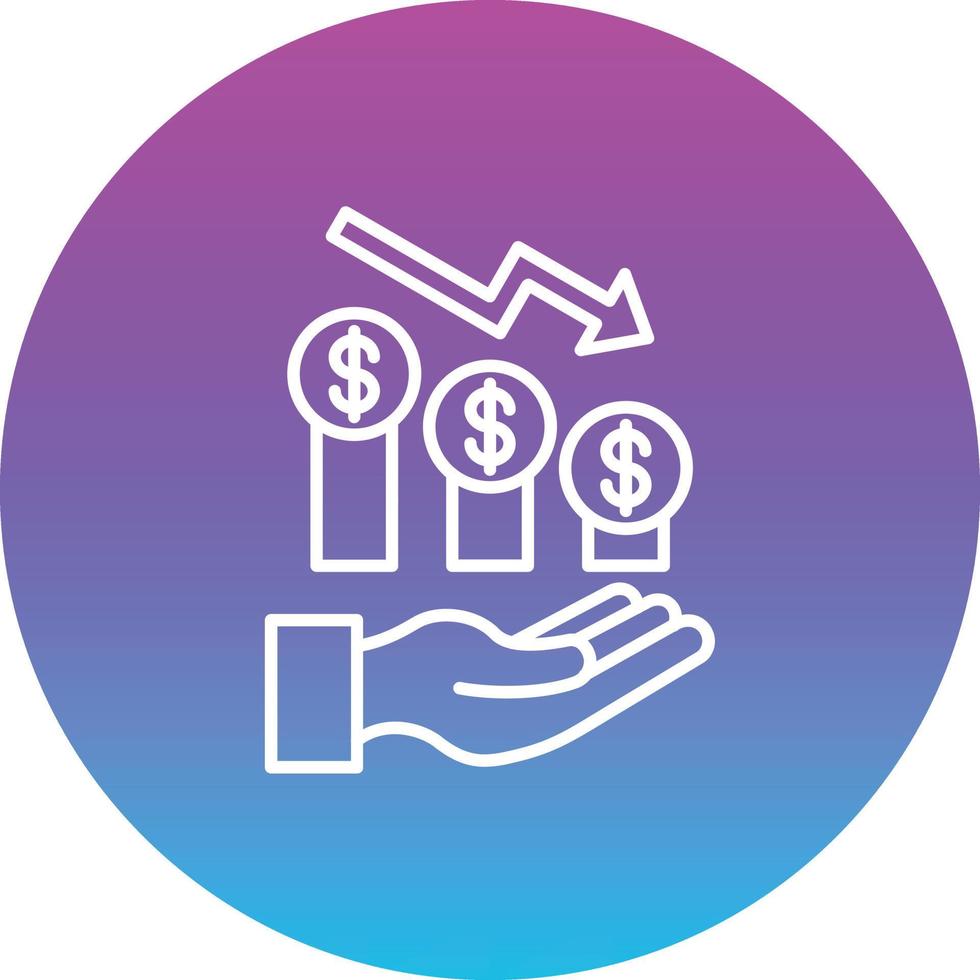 Revenue Gradient Circle Line Inverted Icon 9959601 Vector Art at Vecteezy