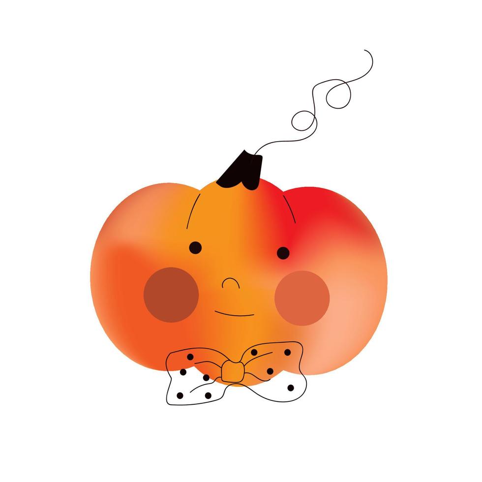 calabazas kawaii lindo personaje dibujos animados cara sonriente calabaza vegetal emociones felices vector ilustración