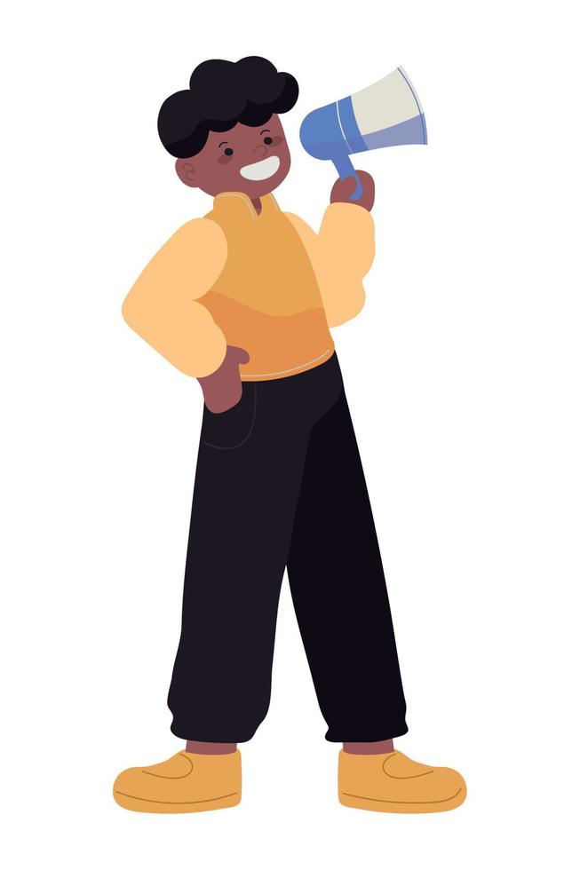 man holding a megaphone vector