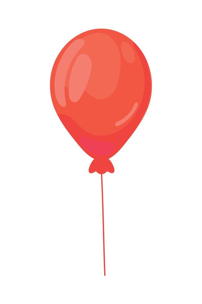 fiesta de globos rojos vector