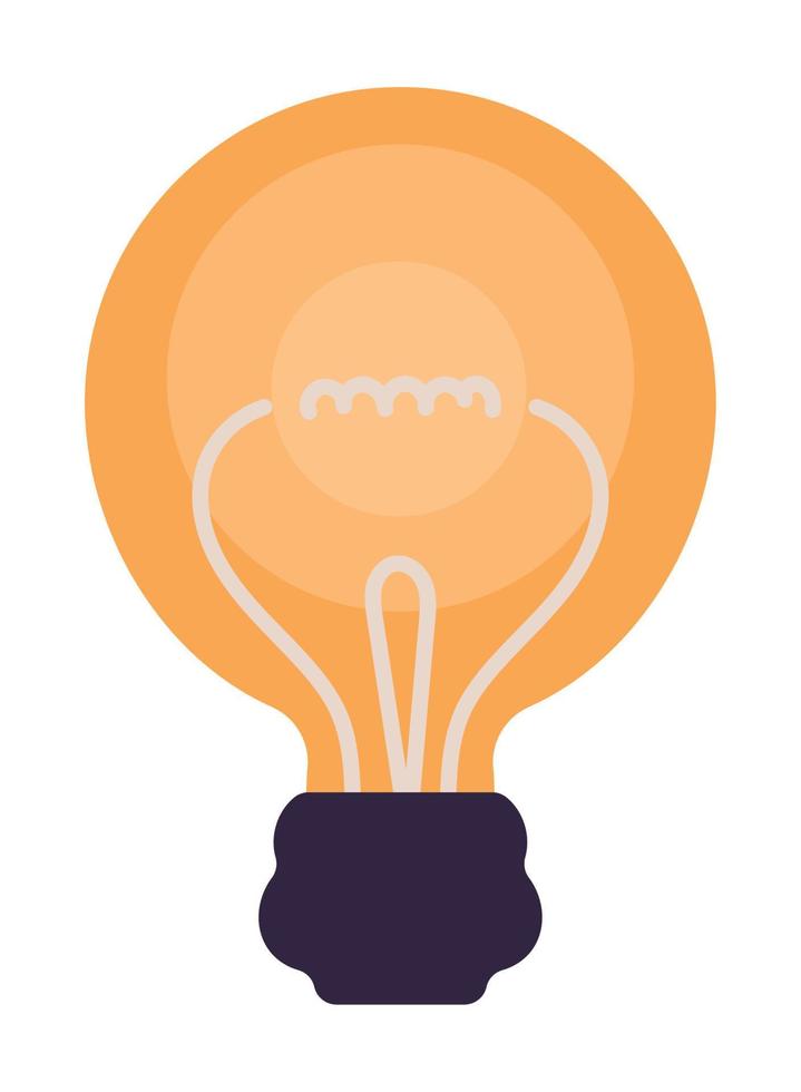 light bulb flat icon vector