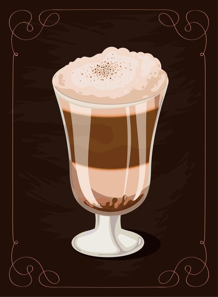 delicious cold coffee vector