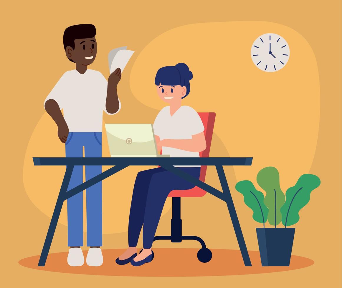 inclusive office workplace vector