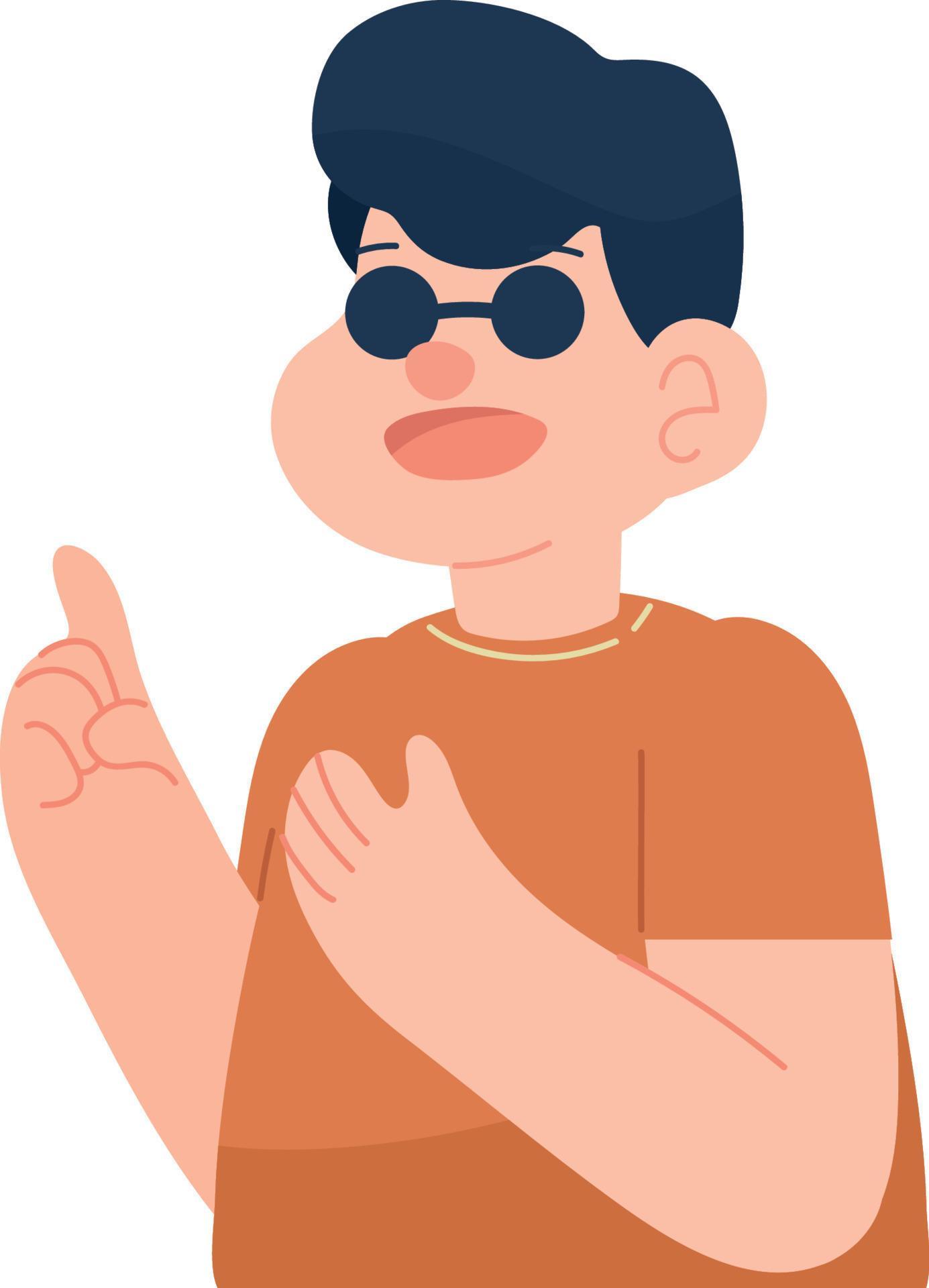 blind man cartoon 9960408 Vector Art at Vecteezy