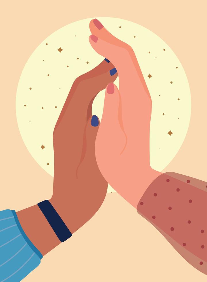 female hand friendship vector