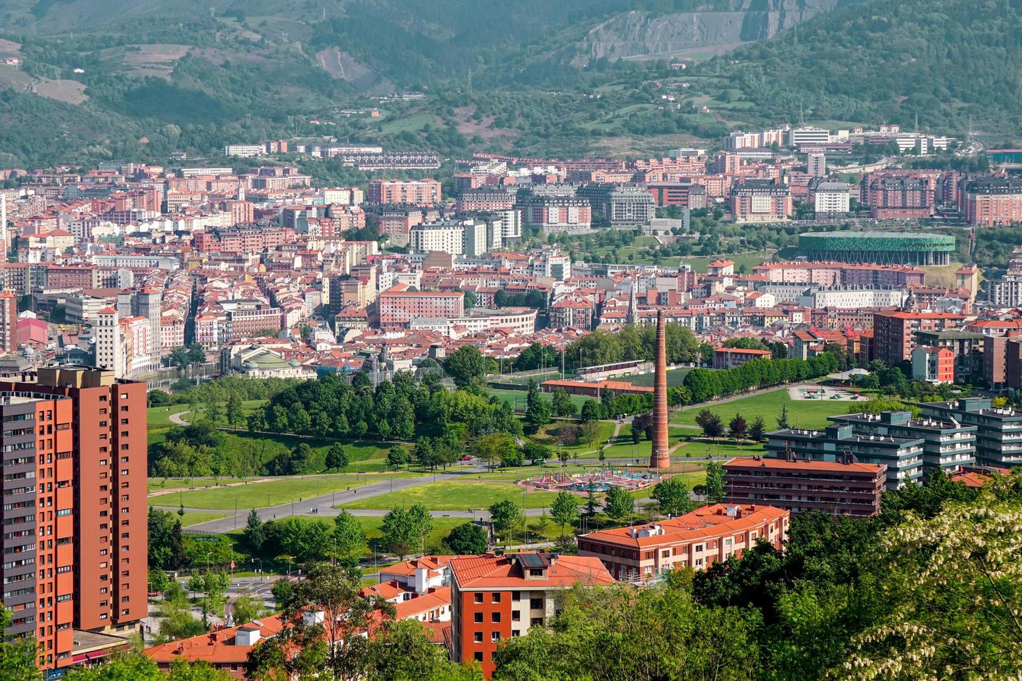 cityscape from Bilbao city, Basque country, Spain, travel destinations photo