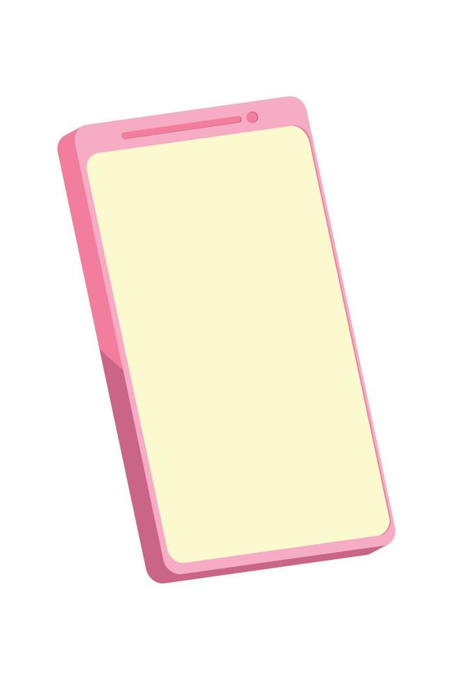 pink mobile phone vector