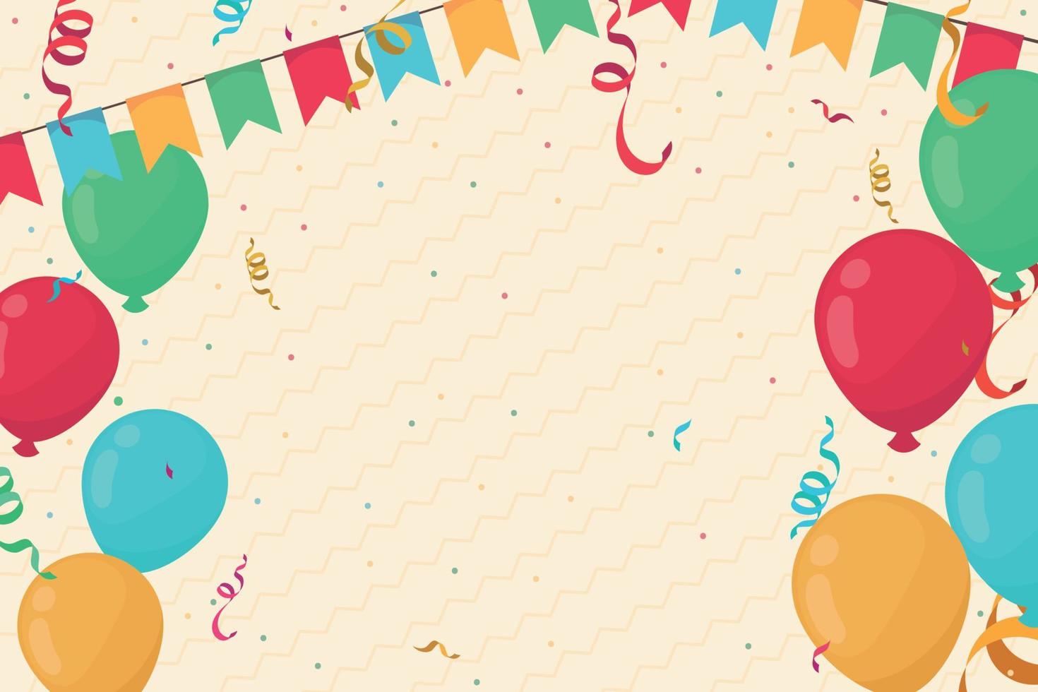 balloons party bunting vector