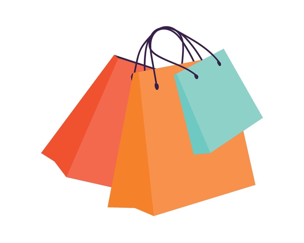 paper shopping bags vector