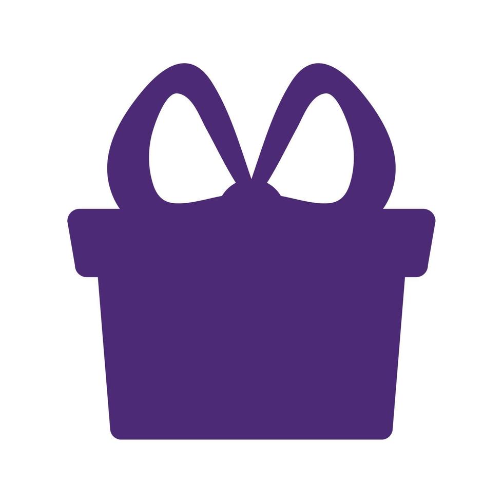 silhouette gift box vector