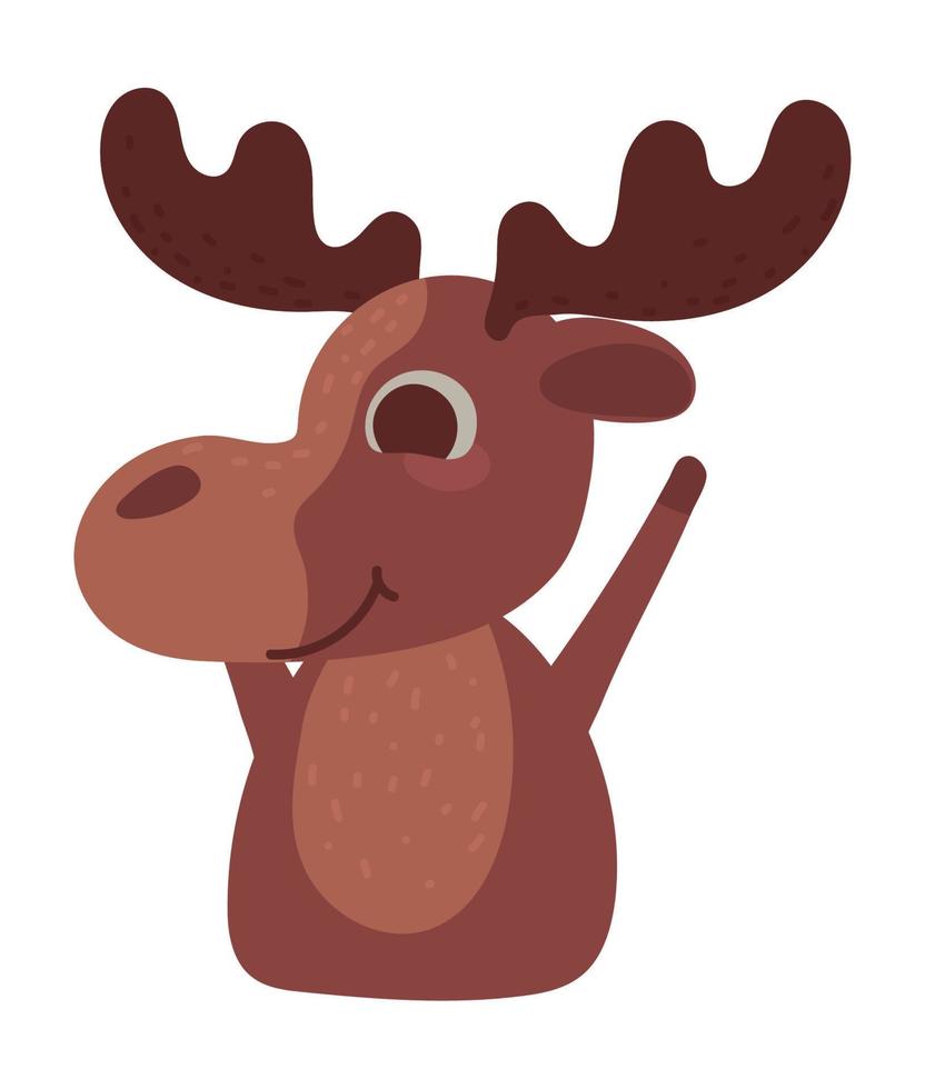 moose cute animal vector