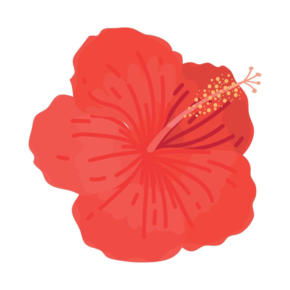 icono de flor de hibisco vector