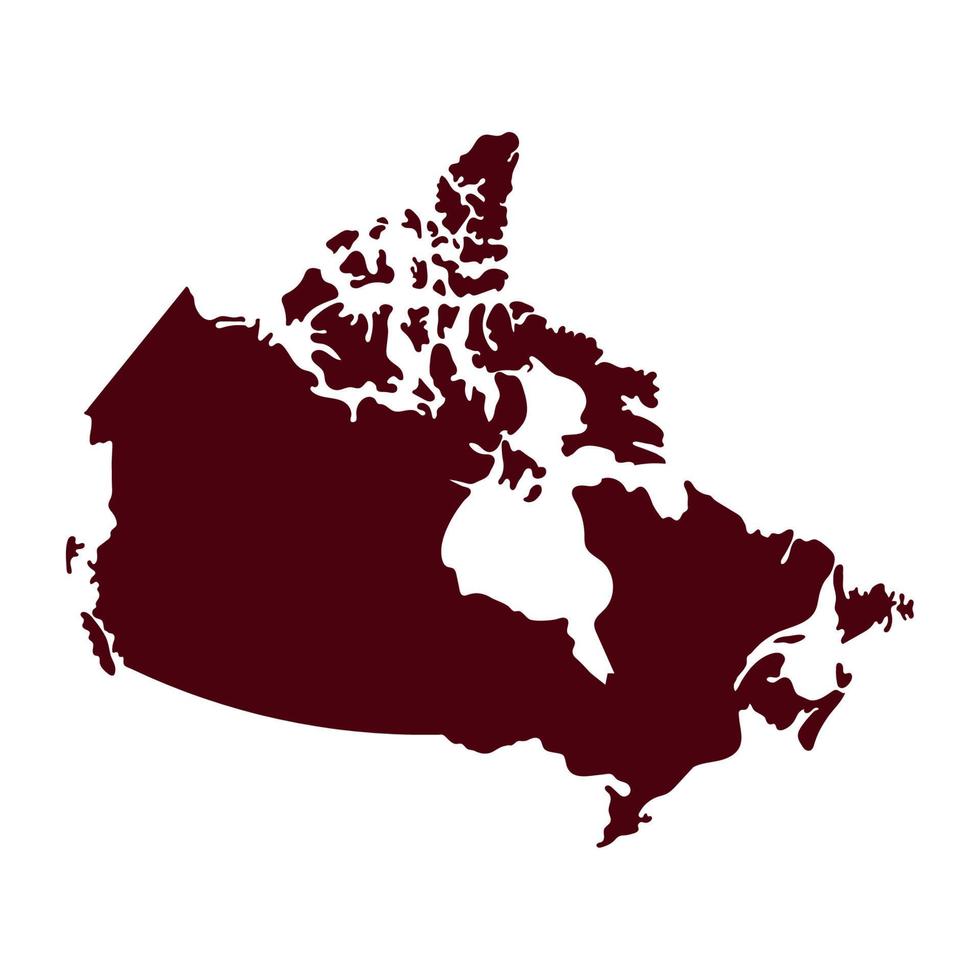 mapa de canadá vector