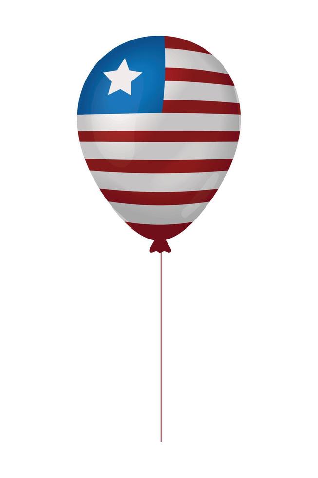 american flag balloon vector