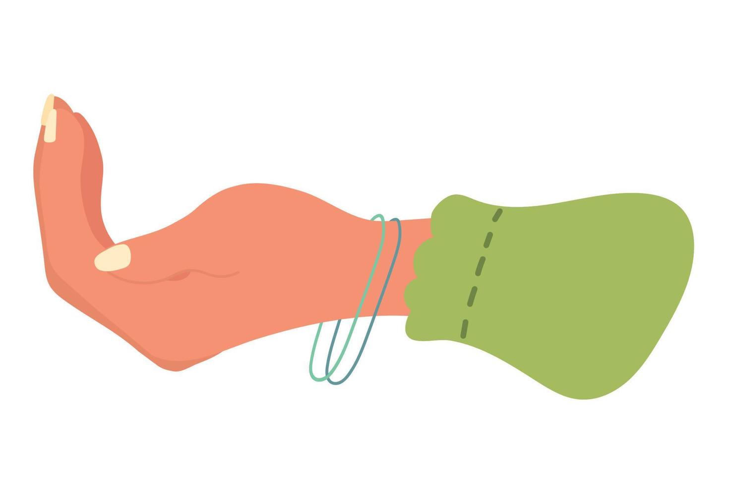 female hand with bracelet vector