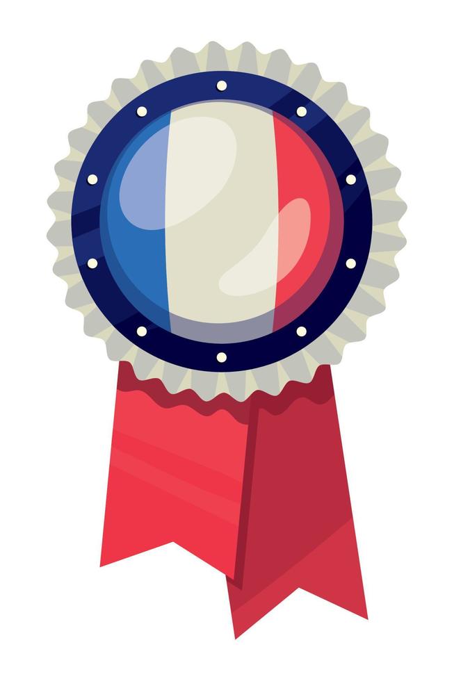 france flag rosette vector