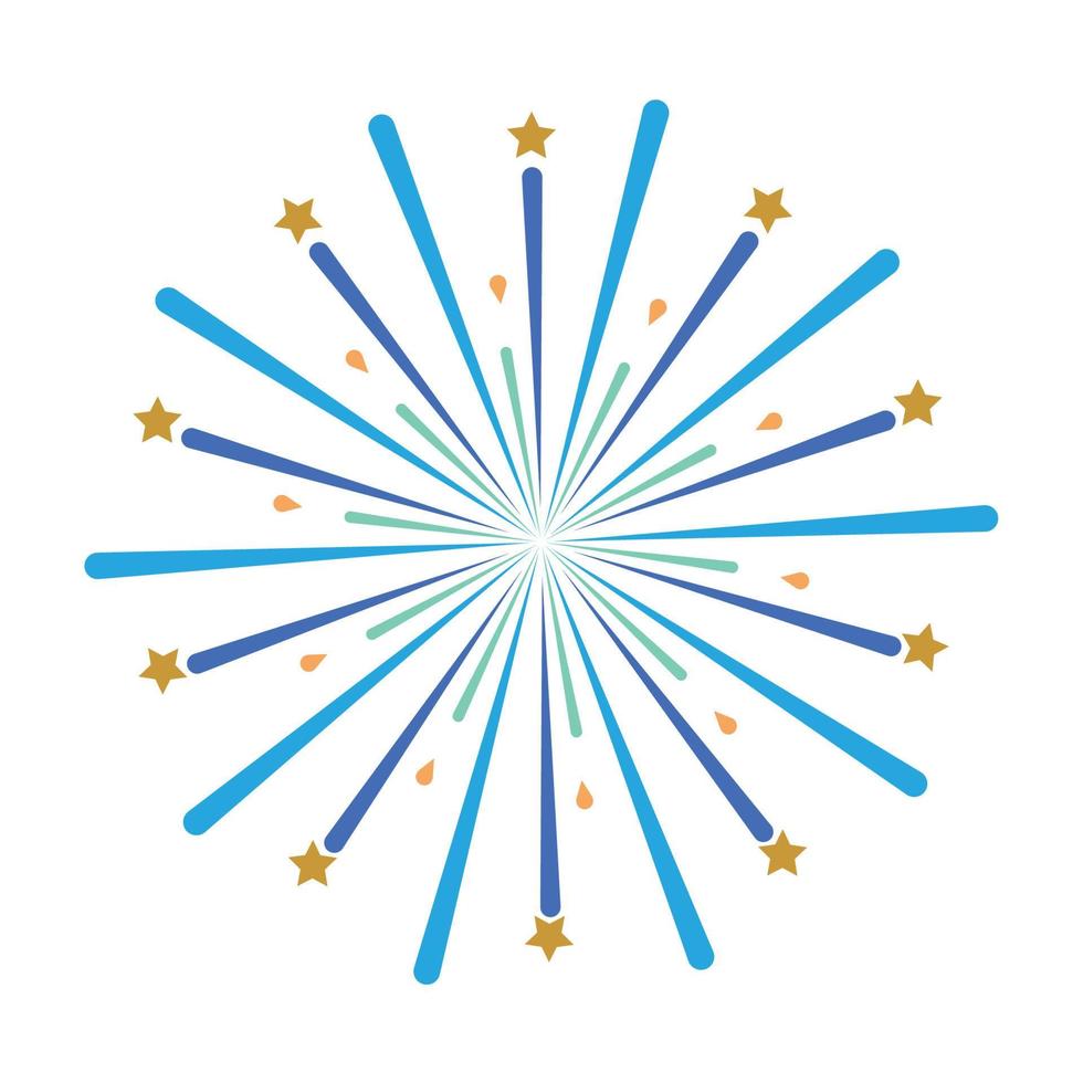 fireworks icon flat vector