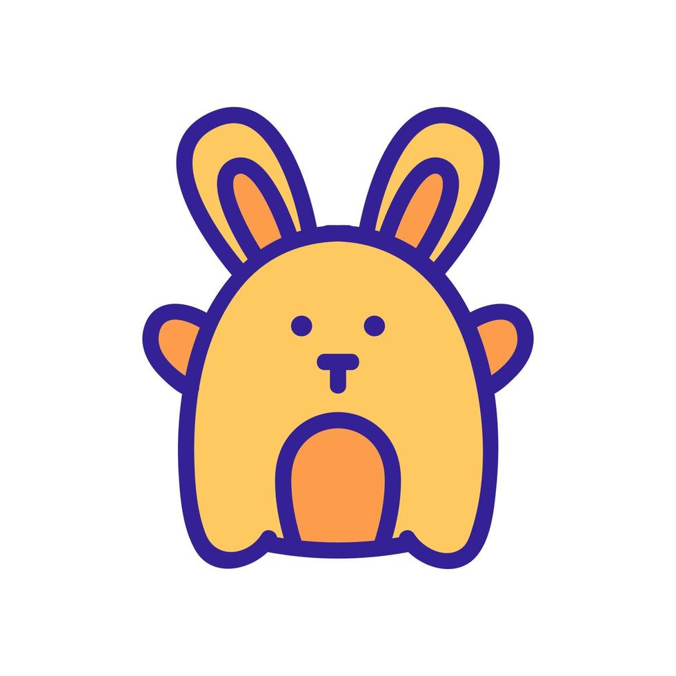 rabbit toy icon vector outline illustration