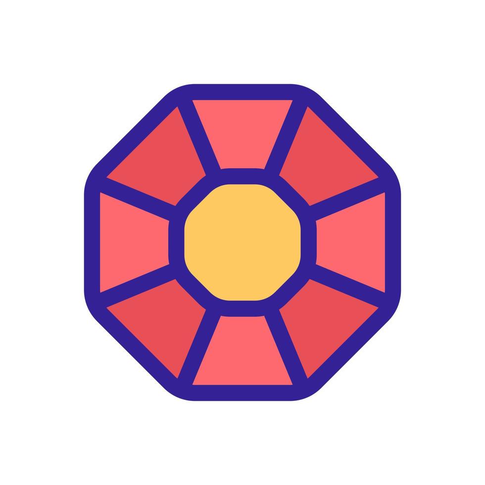 Amethyst icon vector. Isolated contour symbol illustration vector