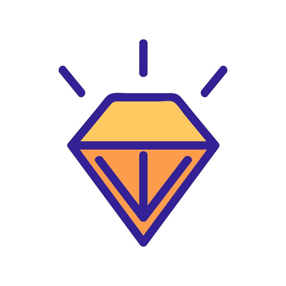 Emerald icon vector. Isolated contour symbol illustration vector