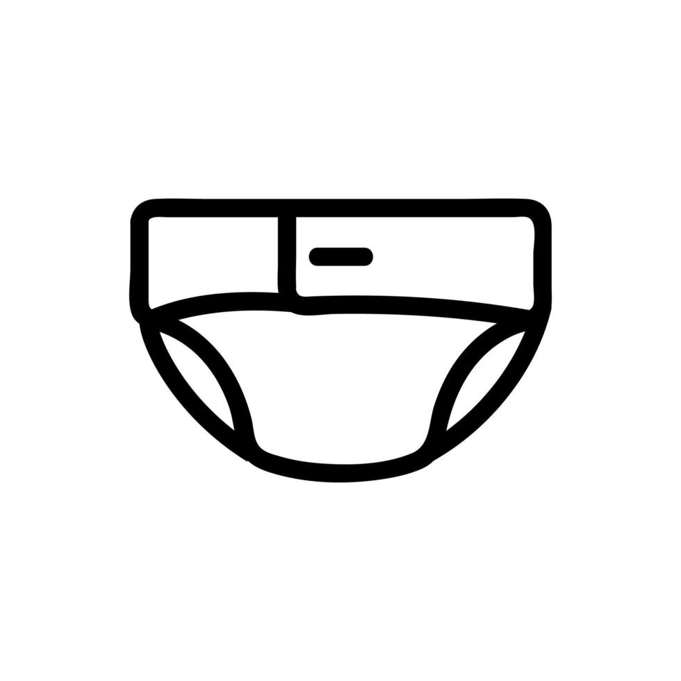 vector de icono de pañales de bebé. ilustración de símbolo de contorno aislado