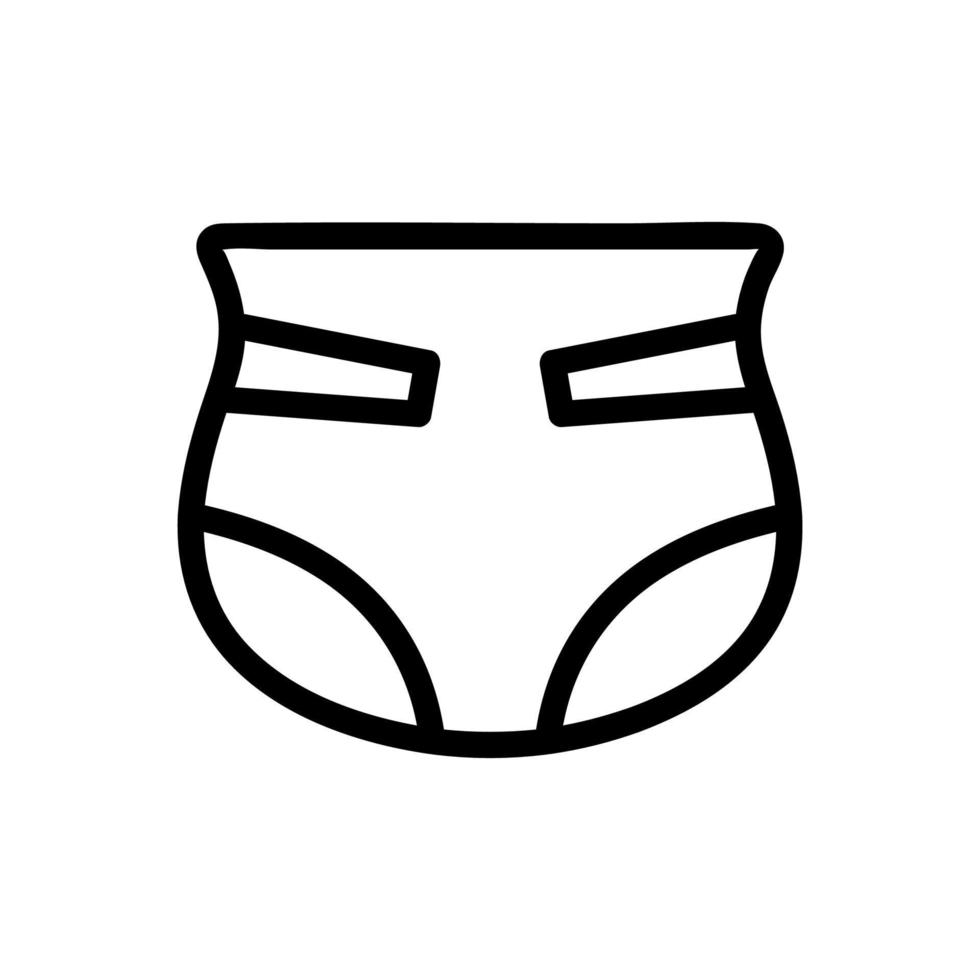 baby diapers icon vector. Isolated contour symbol illustration vector